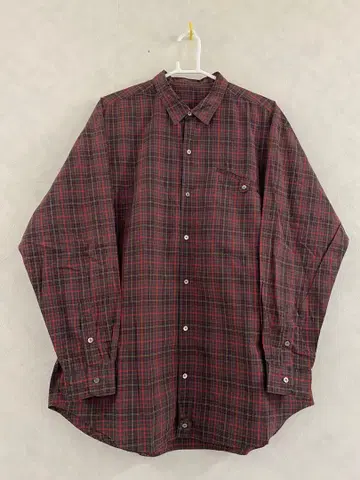 Papas 긴팔 셔츠 사이즈 L 남성용 파파스 체크