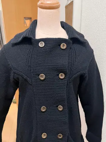 블랙 니트 디자인 가디건