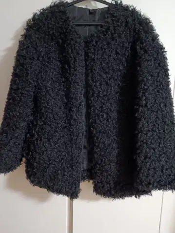 올리브 데 올리브 보아 자켓 L 사이즈 블랙