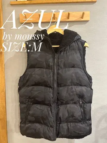 AZUL by moussy 리버서블 다운 베스트 사이즈 M