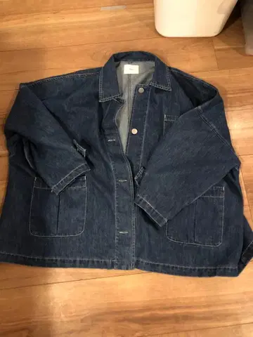 green. 다크 블루 데님 자켓