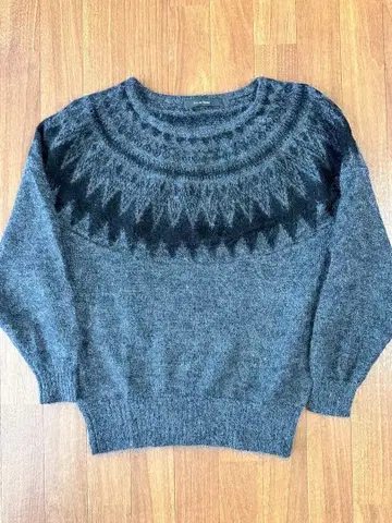 젬블 달 데 베일 노르딕 무늬 니트 스웨터 프리