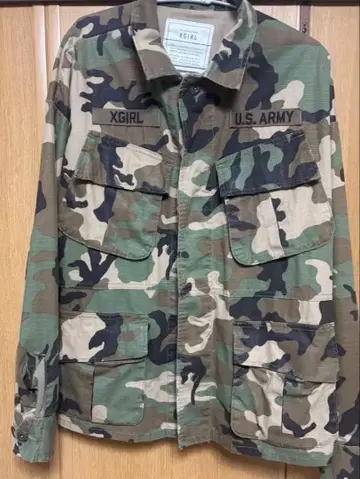 X-GIRL 카모플라쥬 밀리터리 자켓 사이즈 1