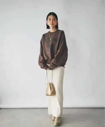 [ 새상품급 ] RIVE DROITE 멀티 리브 타이트 스커트 에크루 F