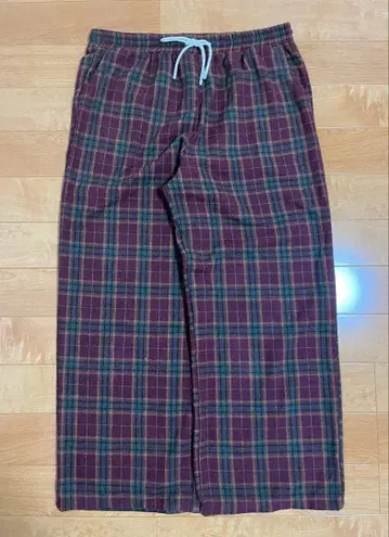 체크 무늬 릴랙스 핏 팬츠