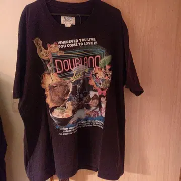 더블렛 그래픽 T셔츠 X-LARGE 블랙