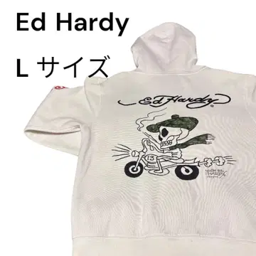 에드하디 자수 프린트 후드 맨투맨 L 사이즈