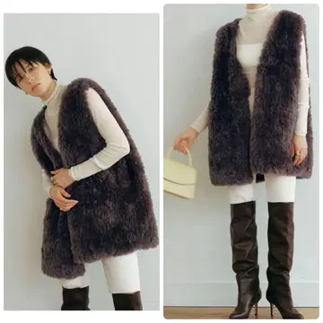 GALLARDAGALANTE 볼륨 퍼 베스트 차콜