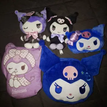 쿠로미 당첨 복권 마스코트 봉제 인형 파우치 5종 세트