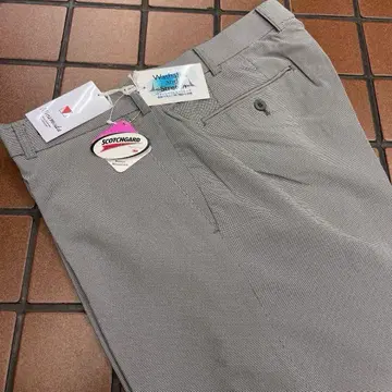 스코치 가드 가공 그레이 체크 무늬 팬츠