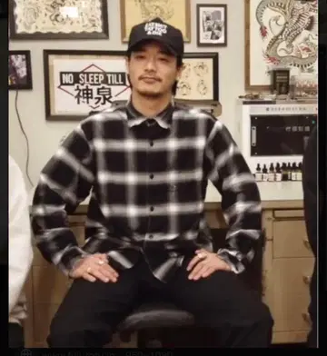 BIG MIKE 선포라이즈드 체크 셔츠 XL