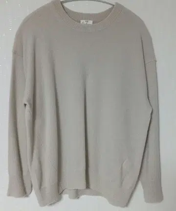 23구 퓨어 캐시미어 100% 크루넥 니트 베이지