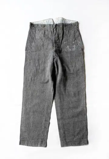 1940's 프랑스 깨소금 샴브레이 워크 팬츠