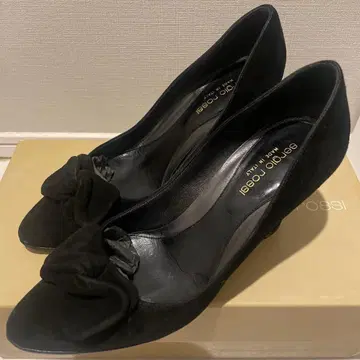 세르지오 로시 블랙 웨지솔 펌프스 35