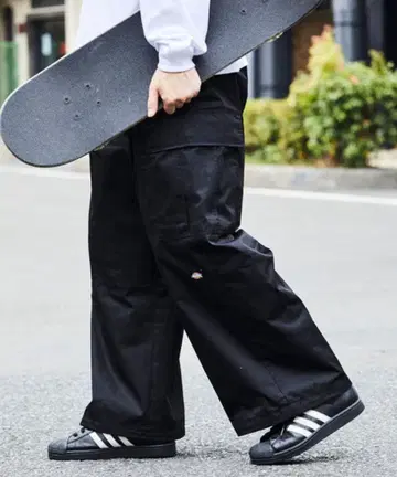 Dickies x FREAK'S STORE/별주 와이드 실루엣 카고 팬츠