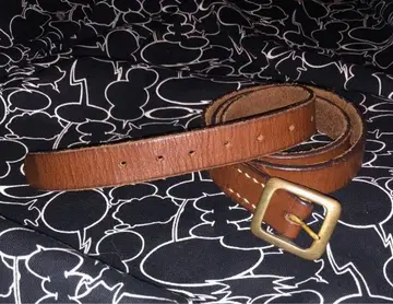 텐더로인 초기 내로우 벨트 브라운 브래스 버클