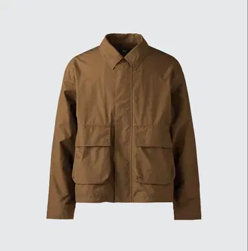 UNIQLO 코튼 숏 블루종 브라운