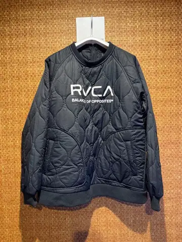 RVCA 블랙 퀼팅 자켓 맨투맨 ma-1