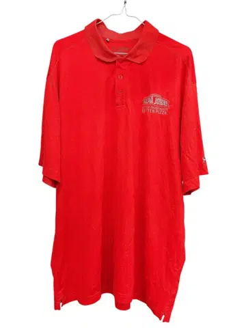 언더아머 피케 셔츠 레드 계열 3L US 구제 의류 파파 존스 피자