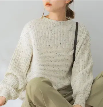 어반리서치 로쏘 믹스 패턴 보틀넥 니트 풀오버