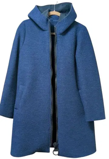 [vivien sports] 다크 블루 후드 부착 코트