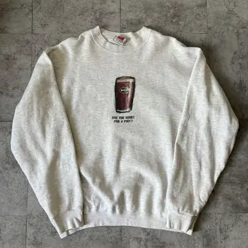 Hanes 맥주 맨투맨 라이트 그레이