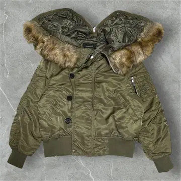 archive 짧은 기장 N2B 퍼 블루종 퍼 자켓 y2k 카키