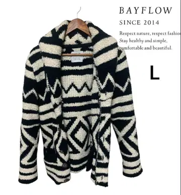 BAYFLOW 지오메트릭 가디건 L 사이즈