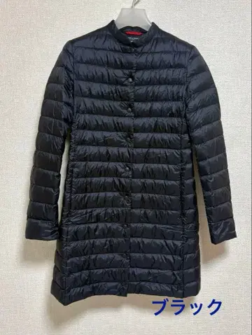 유니클로 울트라 라이트 다운 롱 블랙 이네스 콜라보 수납 봉투 포함 S