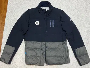 adidas 다운 자켓 L 사이즈 네이비/그레이