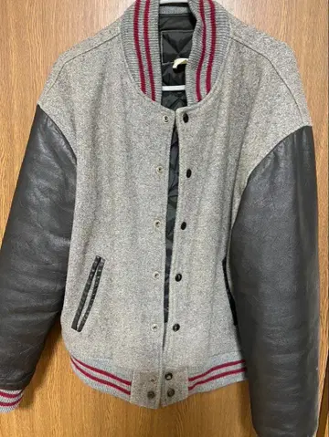 하드 록 카페 바시티 자켓 L 사이즈 그레이/블랙