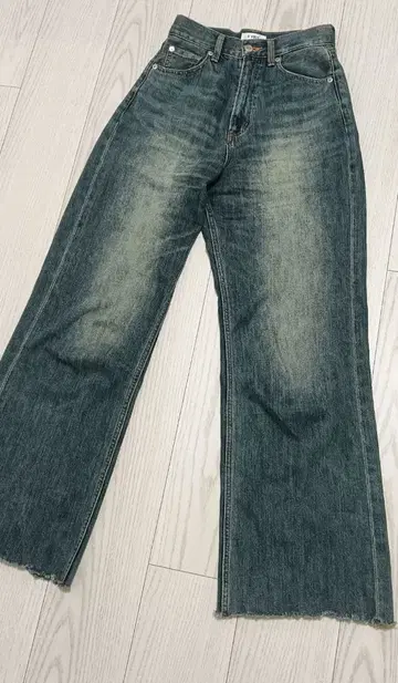 EVRIS 심플 와이드 데님 팬츠