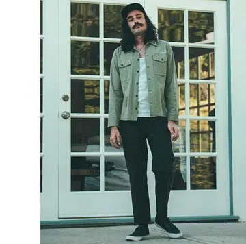 CRIMIE 나일론&코튼 밀리터리 셔츠