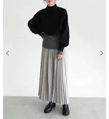 CLOVE 플리츠 와이드 팬츠