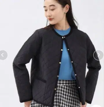 OPAQUE.CLIP 퀼팅 자켓 블랙 40 L