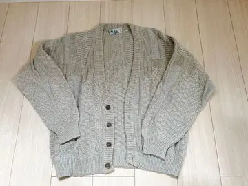 L 사이즈 이탈리아제 베이지 니트 가디건