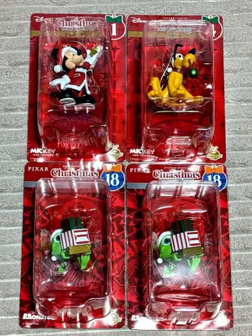 디즈니 Happy 복권 크리스마스 오너먼트 4개 세트