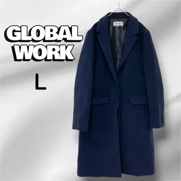 GLOBAL WORK 네이비 체스터 코트 L