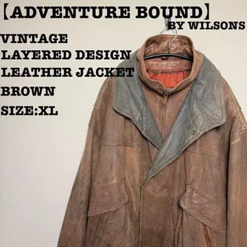 ADVENTURE BOUND WILSONS 가죽 자켓 브라운 구제 의류