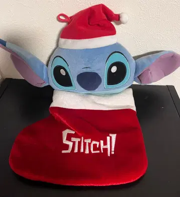 스티치 산타 크리스마스 양말 선물 주머니 소품함