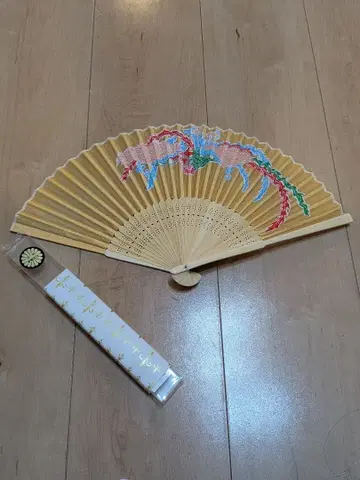 황궁 기념품 봉황 부채