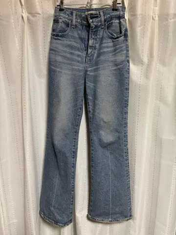 MOUSSY 라이트 블루 플레어 팬츠 하이웨스트