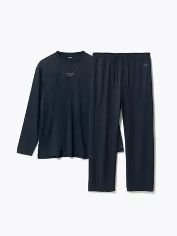 [ 미사용 새상품 ] TENTIAL 다크 블루 룸웨어 세트