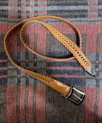 MB 하이엔드 가죽 메쉬 벨트 베이지