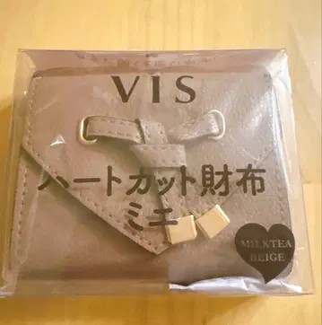 VIS 하트컷 지갑 미니 밀크티 베이지 훼미리마트