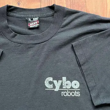 90s USA 싱글 기업 로고 베스티 빈티지 T셔츠 블랙 XL