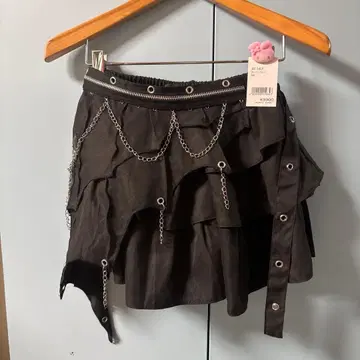 ACDCRAG 3개 아시메 스커트 블랙 블랙 지뢰계 펑크