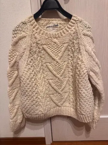 페루 니트 케이블 니트 거의 미사용