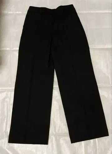 플라스테 웜 리저브 스트레이트 팬츠 블랙 센터 프레스