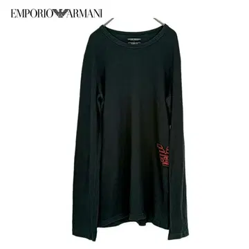 엠포리오 아르마니 긴팔 T셔츠 L 블랙 이글 로고 스트레치